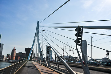 Image showing Erasmus bridge in Rotterdam Netherlands Holland