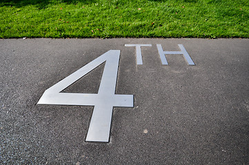 Image showing metal lettering at promenade in front of hotel New York  Rotterdam Holland