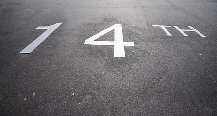 Image showing metal lettering at promenade in front of hotel New York  Rotterdam Holland