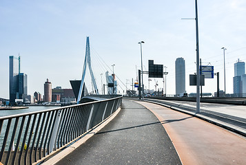 Image showing Erasmus bridge in Rotterdam Netherlands Holland