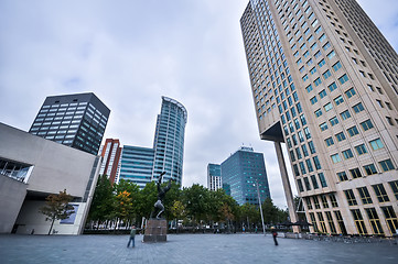 Image showing high-rise buildings on the streets of Rotterdam