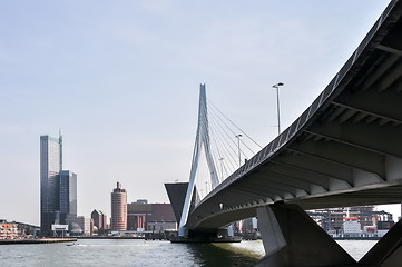 Image showing Erasmus bridge in Rotterdam Netherlands Holland