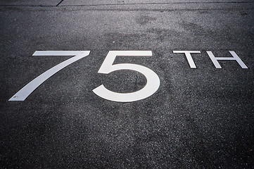 Image showing metal lettering at promenade in front of hotel New York  Rotterdam Holland