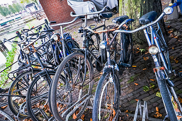 Image showing bikes on the streets of Rotterdam