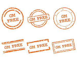 Image showing GM free stamps