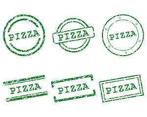 Image showing Pizza stamps