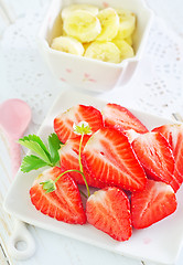 Image showing strawberry and banana