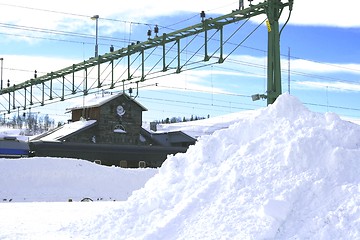 Image showing Railway staion in winter