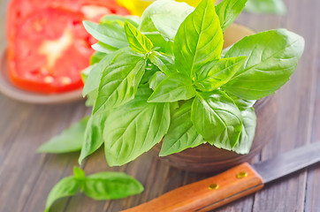 Image showing tomato with basil