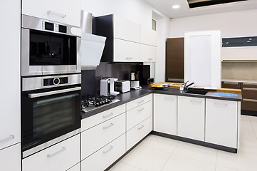 Image showing Modern hi-tek kitchen, clean interior design