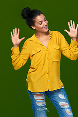 Image showing Woman showing ten fingers