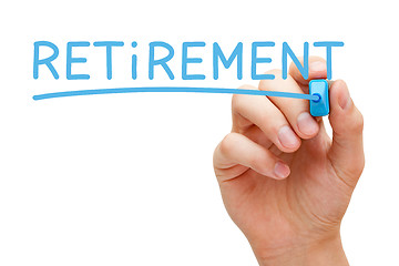 Image showing Retirement Blue Marker