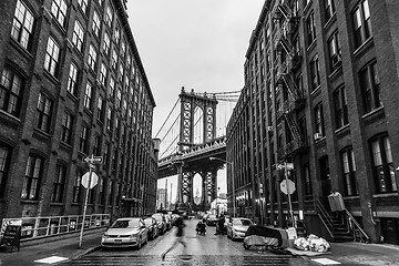 Image showing Manhattan Bridge, New York City, USA.