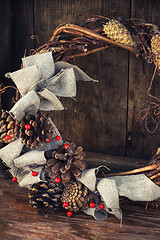 Image showing Festive wreath decoration