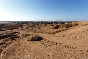 Image showing panorama of fantrastic Namibia moonscape