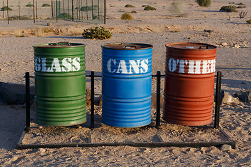 Image showing Different Colored Bins