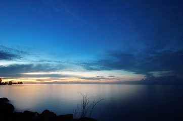 Image showing Tanjung Sepat beach in the morning light