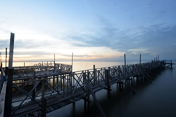 Image showing Tanjung Sepat lover jetty in the morning light