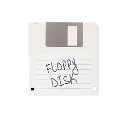 Image showing Floppy Disk - Tachnology from the past, isolated on white