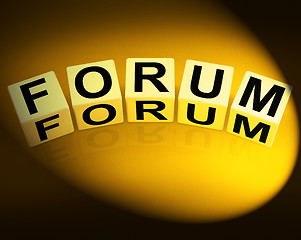 Image showing Forum Dice Show Advice or Social Media or Conference