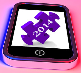 Image showing 2014 On Smartphone Shows Forecasts For New Year