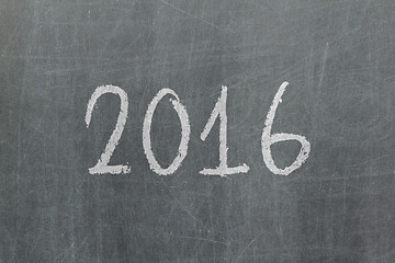 Image showing 2016 - Old chalkboard