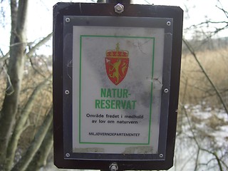 Image showing Nature reserve sign