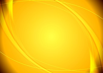 Image showing Abstract yellow wavy pattern
