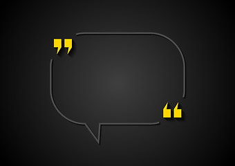 Image showing Quote speech bubble abstract design