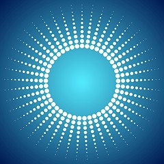 Image showing Abstract bright dotted sun background