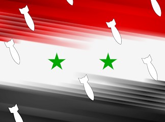 Image showing Syrian flag and air warheads illustration