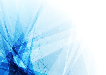 Image showing Bright blue geometric shapes tech background