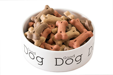 Image showing Bowl of dog food