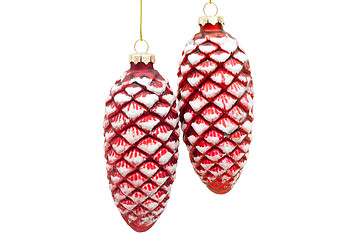 Image showing Two fir cones