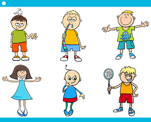 Image showing kids characters cartoon set