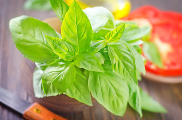 Image showing tomato with basil