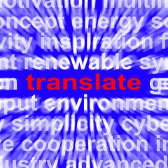 Image showing Translate Word Means Converting To Another Language