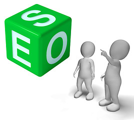 Image showing Seo Dice Represents Internet Optimization And Promotion