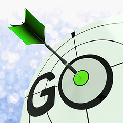 Image showing Go Means To Start Action To Proceed