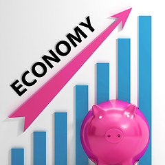 Image showing Economy Graph Means National Or International Finances