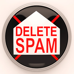 Image showing Delete Spam Shows Removing Unwanted Junk Email