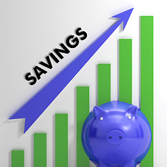 Image showing Raising Savings Chart Showing Financial Success