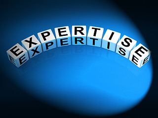 Image showing Expertise Dice Mean Expert Skills Training and Proficiency