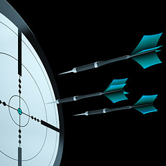 Image showing Arrows Aiming Target Showing Focusing