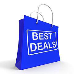 Image showing Best Deals On Shopping Bags Shows Bargains Sale And Save