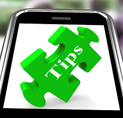 Image showing Tips Smartphone Shows Online Suggestions And Pointers