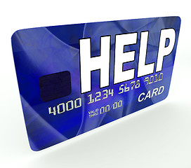 Image showing Help Bank Card Means Give Monetary Support And Assistance