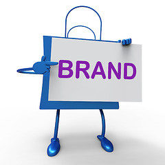 Image showing Brand Bag Shows Branding Trademark or Product Label