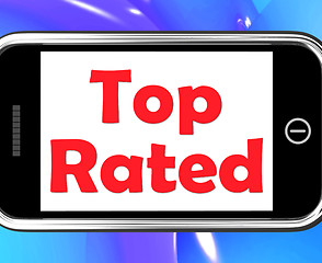 Image showing Top Rated On Phone Shows Best Ranked Special Product