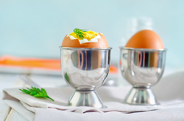 Image showing boiled eggs